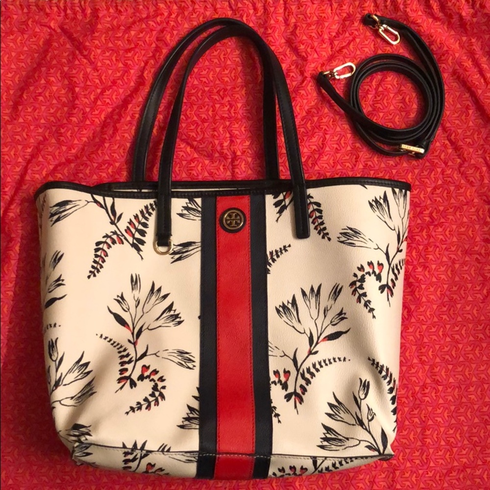 Tory Burch Kerrington Stripe Mini Square Tote